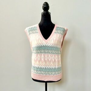 Vintage Pastel Sweater Vest